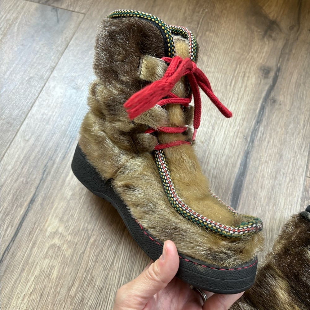 Norwegian Sámi Topaz Seal Fur Winter Boots Size 36 (US 5.5) Scandinavian Folk - Picture 6 of 16